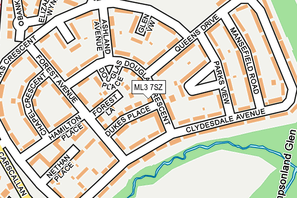 ML3 7SZ map - OS OpenMap – Local (Ordnance Survey)