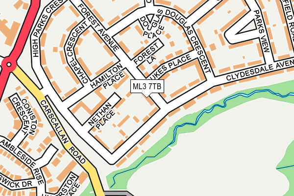 ML3 7TB map - OS OpenMap – Local (Ordnance Survey)