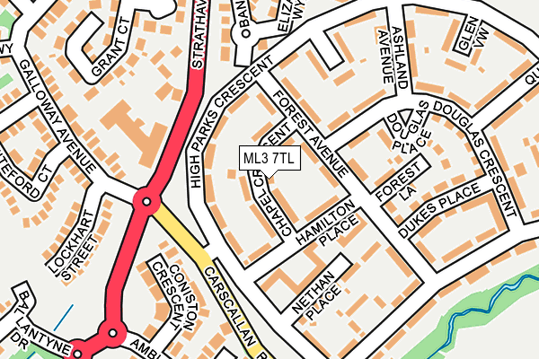 ML3 7TL map - OS OpenMap – Local (Ordnance Survey)