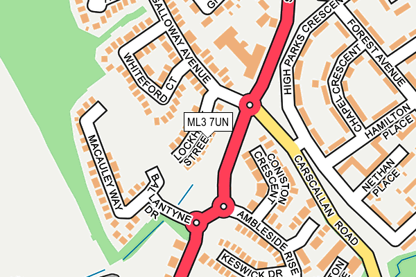 ML3 7UN map - OS OpenMap – Local (Ordnance Survey)