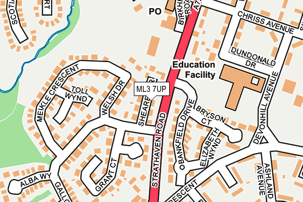 ML3 7UP map - OS OpenMap – Local (Ordnance Survey)