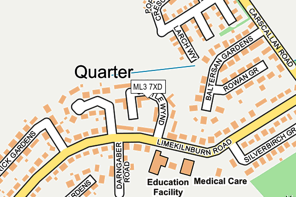 ML3 7XD map - OS OpenMap – Local (Ordnance Survey)