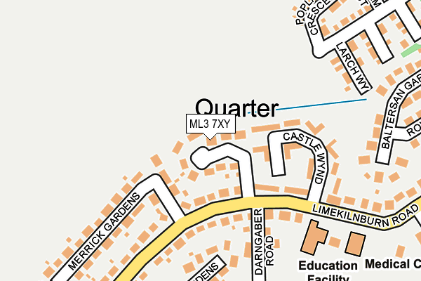 ML3 7XY map - OS OpenMap – Local (Ordnance Survey)