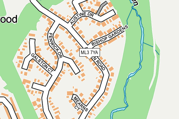 ML3 7YA map - OS OpenMap – Local (Ordnance Survey)