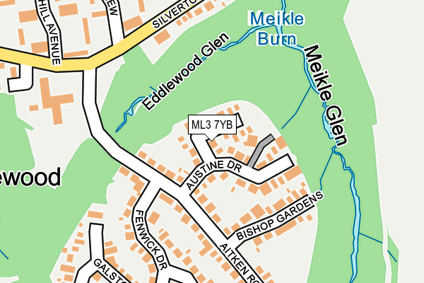 ML3 7YB map - OS OpenMap – Local (Ordnance Survey)
