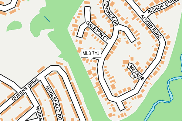 ML3 7YJ map - OS OpenMap – Local (Ordnance Survey)