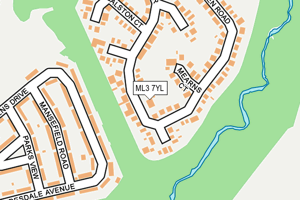 ML3 7YL map - OS OpenMap – Local (Ordnance Survey)