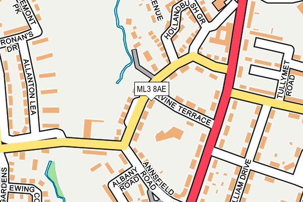 ML3 8AE map - OS OpenMap – Local (Ordnance Survey)
