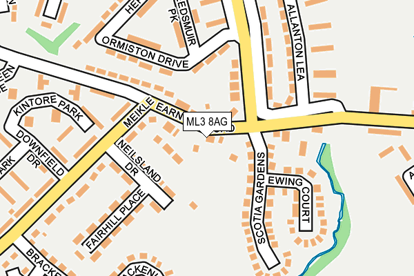 ML3 8AG map - OS OpenMap – Local (Ordnance Survey)
