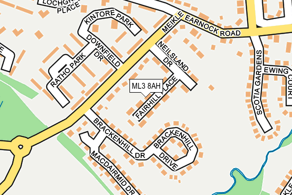 ML3 8AH map - OS OpenMap – Local (Ordnance Survey)