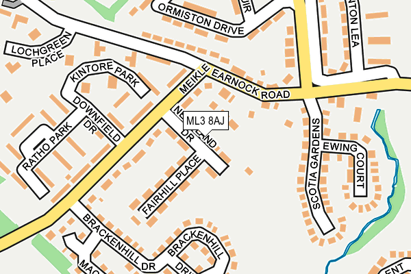 ML3 8AJ map - OS OpenMap – Local (Ordnance Survey)