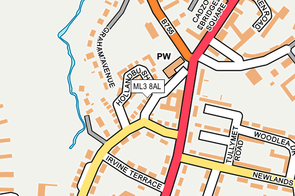 ML3 8AL map - OS OpenMap – Local (Ordnance Survey)
