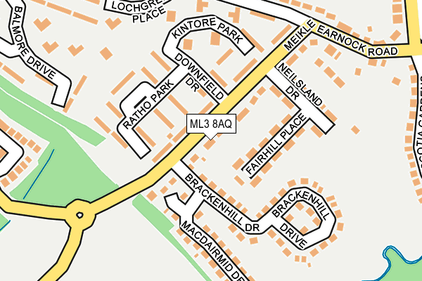 ML3 8AQ map - OS OpenMap – Local (Ordnance Survey)