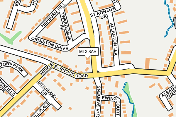 ML3 8AR map - OS OpenMap – Local (Ordnance Survey)