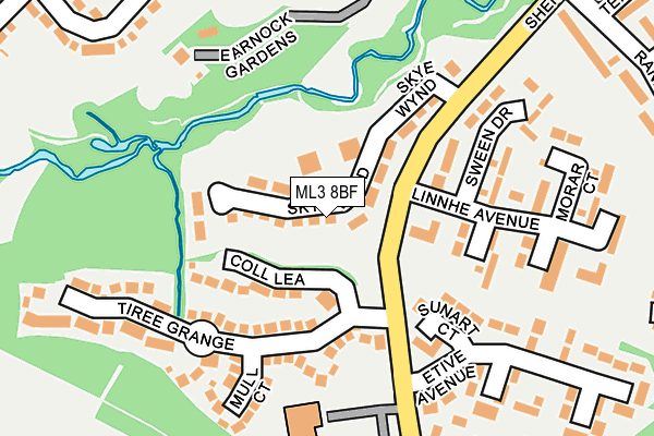 ML3 8BF map - OS OpenMap – Local (Ordnance Survey)