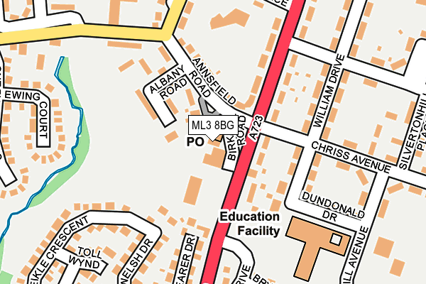 ML3 8BG map - OS OpenMap – Local (Ordnance Survey)