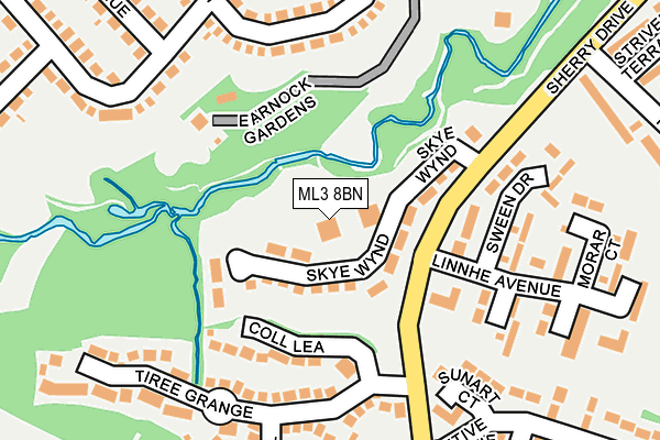 ML3 8BN map - OS OpenMap – Local (Ordnance Survey)