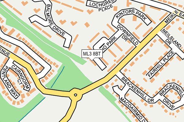 ML3 8BT map - OS OpenMap – Local (Ordnance Survey)