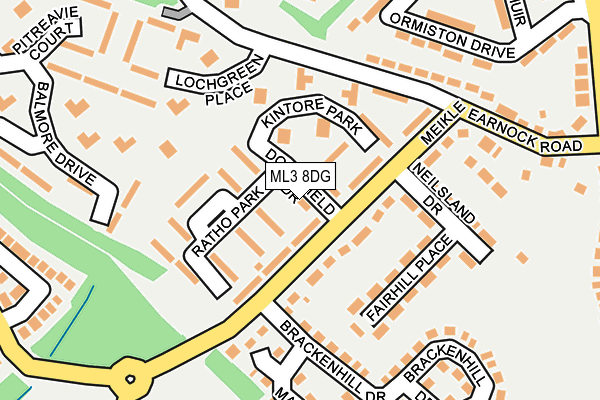 ML3 8DG map - OS OpenMap – Local (Ordnance Survey)