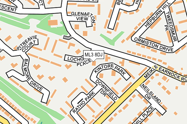 ML3 8DJ map - OS OpenMap – Local (Ordnance Survey)