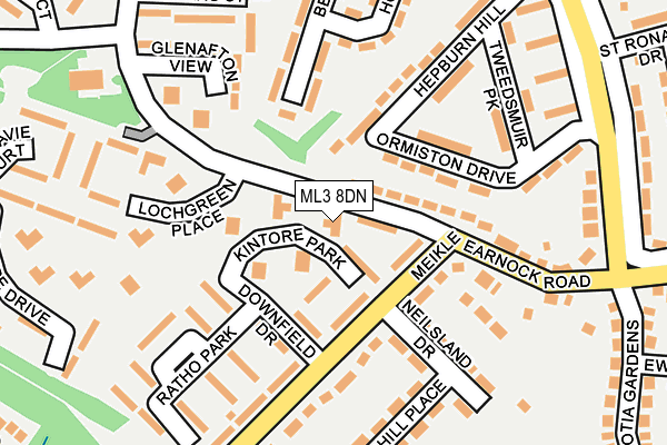 ML3 8DN map - OS OpenMap – Local (Ordnance Survey)