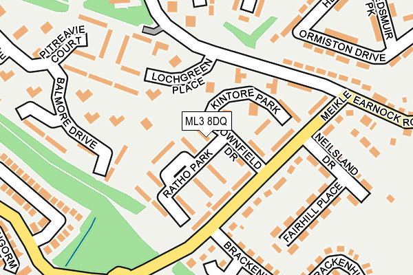 ML3 8DQ map - OS OpenMap – Local (Ordnance Survey)
