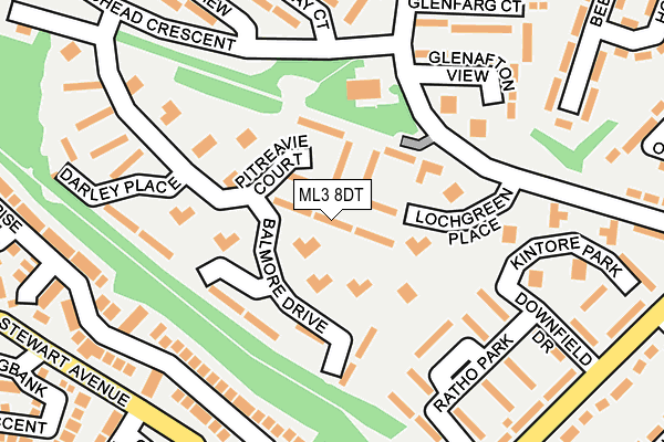ML3 8DT map - OS OpenMap – Local (Ordnance Survey)