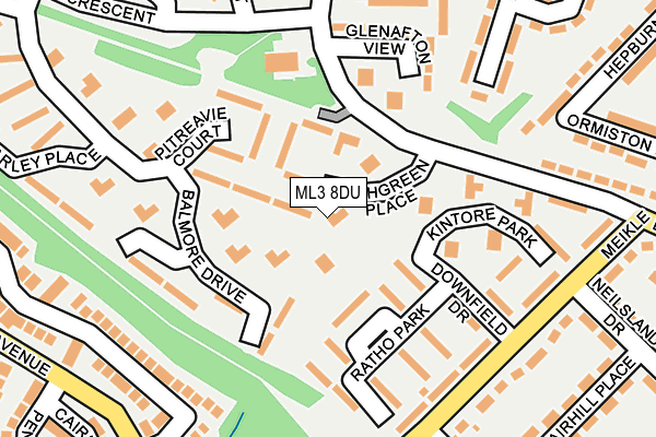ML3 8DU map - OS OpenMap – Local (Ordnance Survey)