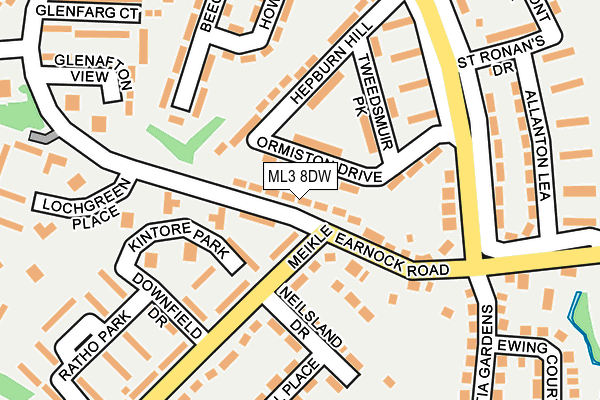 ML3 8DW map - OS OpenMap – Local (Ordnance Survey)