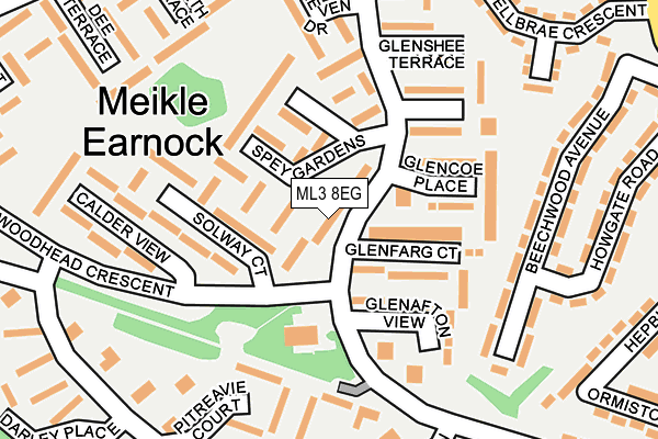 ML3 8EG map - OS OpenMap – Local (Ordnance Survey)