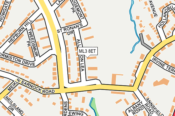 ML3 8ET map - OS OpenMap – Local (Ordnance Survey)