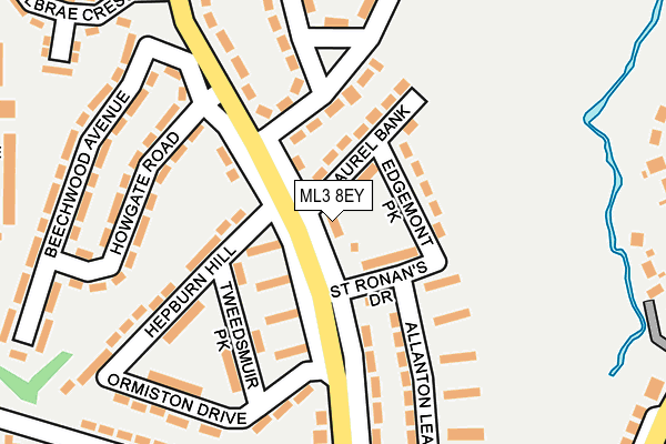 ML3 8EY map - OS OpenMap – Local (Ordnance Survey)