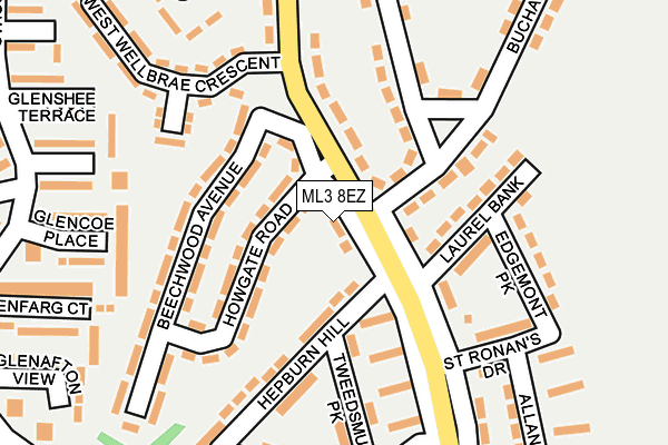 ML3 8EZ map - OS OpenMap – Local (Ordnance Survey)