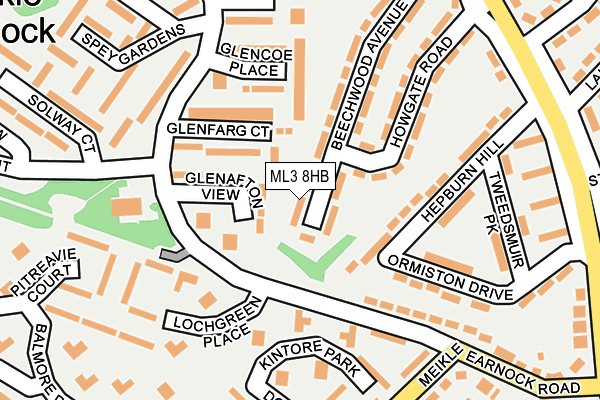 ML3 8HB map - OS OpenMap – Local (Ordnance Survey)