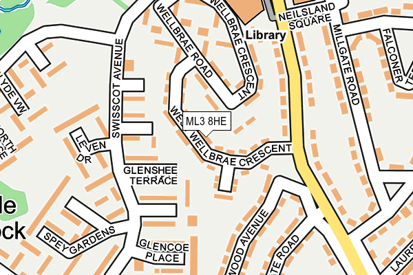 ML3 8HE map - OS OpenMap – Local (Ordnance Survey)