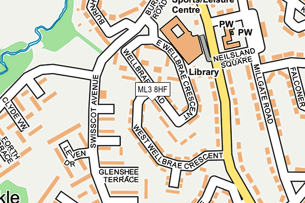 ML3 8HF map - OS OpenMap – Local (Ordnance Survey)