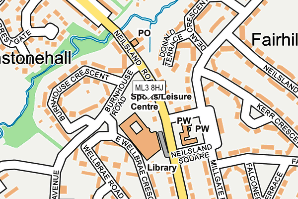 ML3 8HJ map - OS OpenMap – Local (Ordnance Survey)