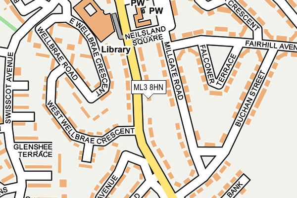 ML3 8HN map - OS OpenMap – Local (Ordnance Survey)