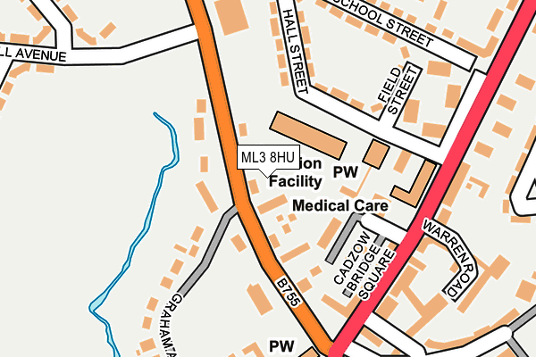 ML3 8HU map - OS OpenMap – Local (Ordnance Survey)