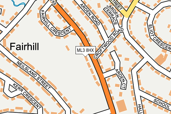 ML3 8HX map - OS OpenMap – Local (Ordnance Survey)