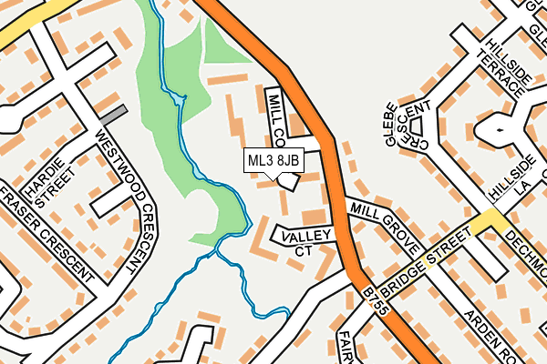 ML3 8JB map - OS OpenMap – Local (Ordnance Survey)