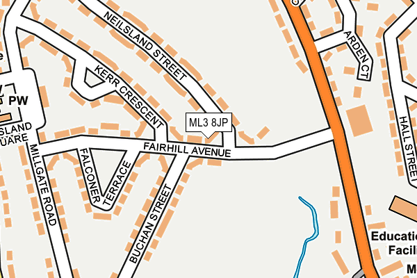 ML3 8JP map - OS OpenMap – Local (Ordnance Survey)