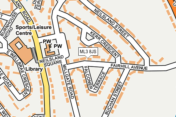 ML3 8JS map - OS OpenMap – Local (Ordnance Survey)