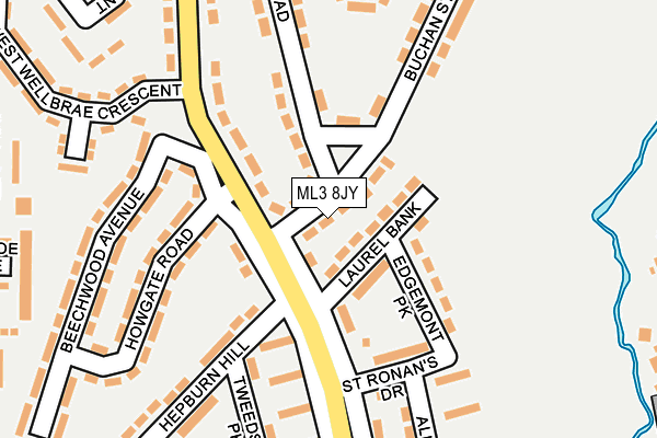 ML3 8JY map - OS OpenMap – Local (Ordnance Survey)