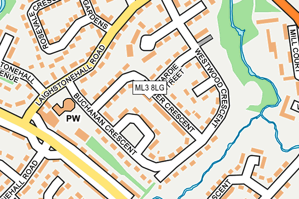 ML3 8LG map - OS OpenMap – Local (Ordnance Survey)