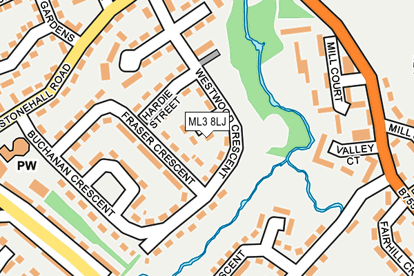 ML3 8LJ map - OS OpenMap – Local (Ordnance Survey)