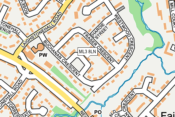 ML3 8LN map - OS OpenMap – Local (Ordnance Survey)