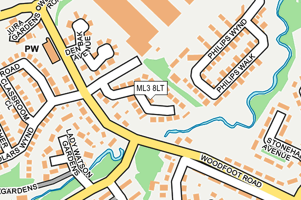 ML3 8LT map - OS OpenMap – Local (Ordnance Survey)