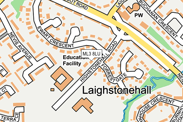 ML3 8LU map - OS OpenMap – Local (Ordnance Survey)