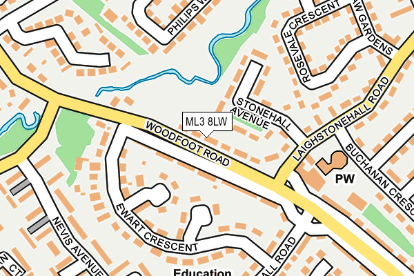 ML3 8LW map - OS OpenMap – Local (Ordnance Survey)